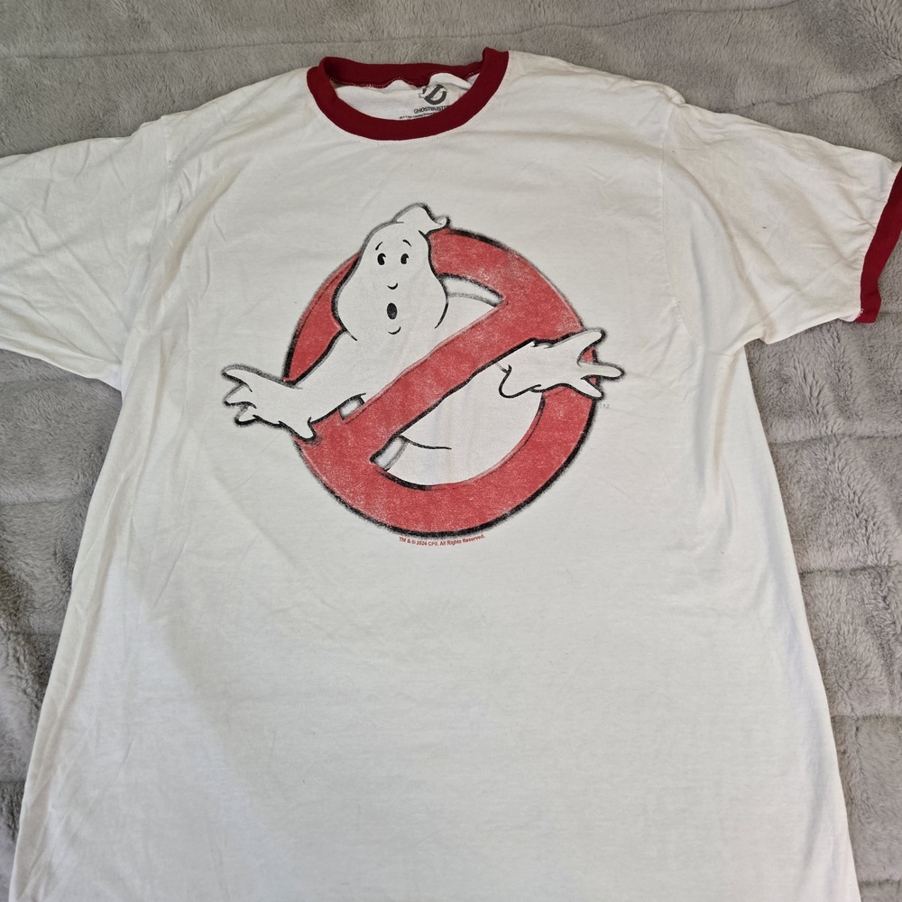 MAD Engine Ghostbusters Red and White Tee